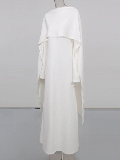 Abaya mit Perlenbesatz
