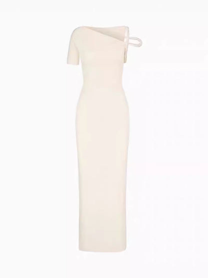 One-Shoulder Maxikleid