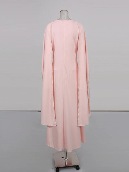 Abaya mit Perlenbesatz