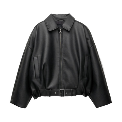 Lässige Lederjacke
