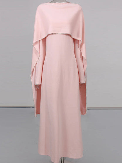 Abaya mit Perlenbesatz