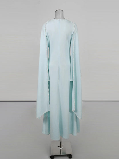 Abaya mit Perlenbesatz