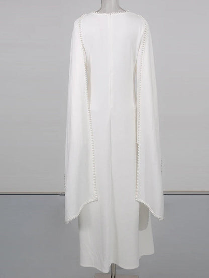 Abaya mit Perlenbesatz