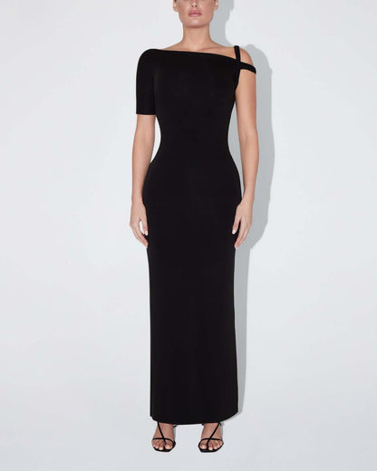 One-Shoulder Maxikleid