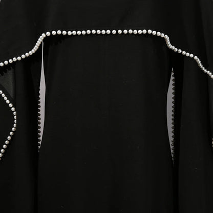Abaya mit Perlenbesatz