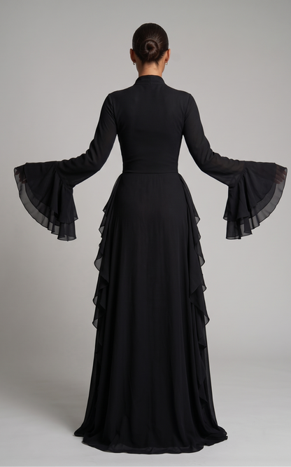 Elegantes Kleid mit Volants