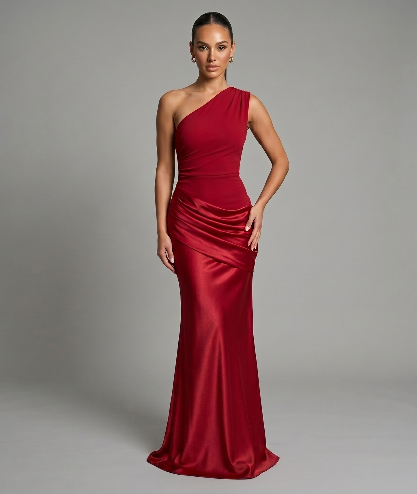 Elegantes One-Shoulder-Kleid