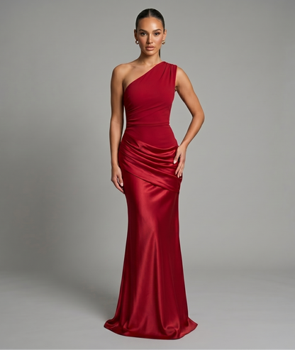 Elegantes One-Shoulder-Kleid
