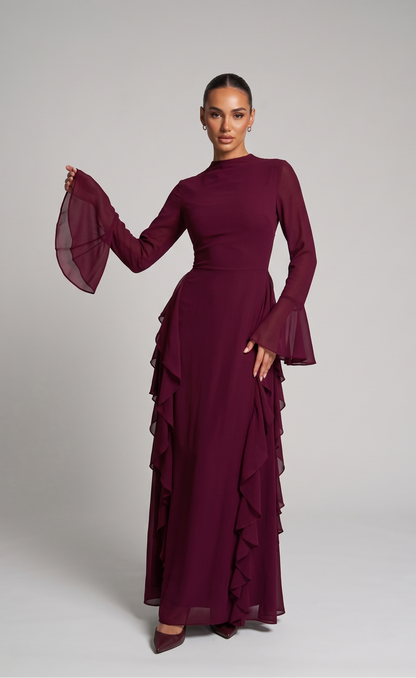 Elegantes Kleid mit Volants