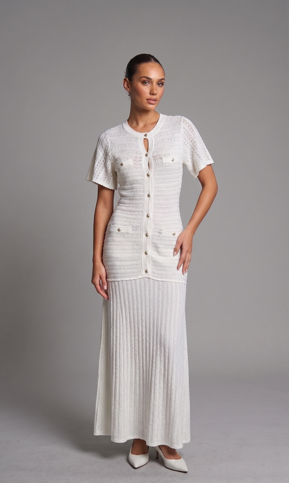 Strickkleid mit Knöpfen