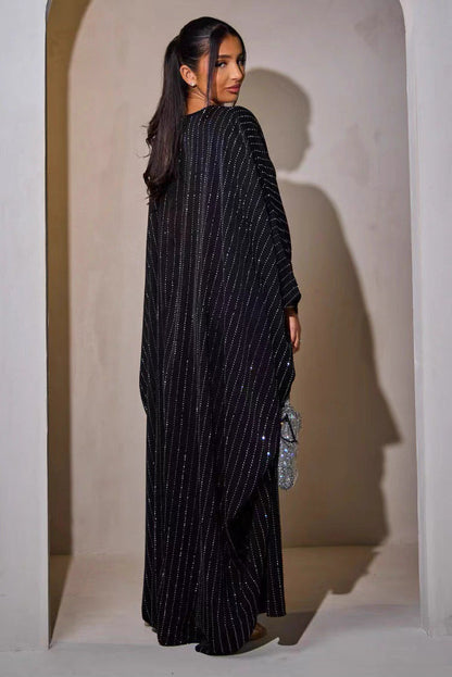 Abaya mit Glitzerverziehrung