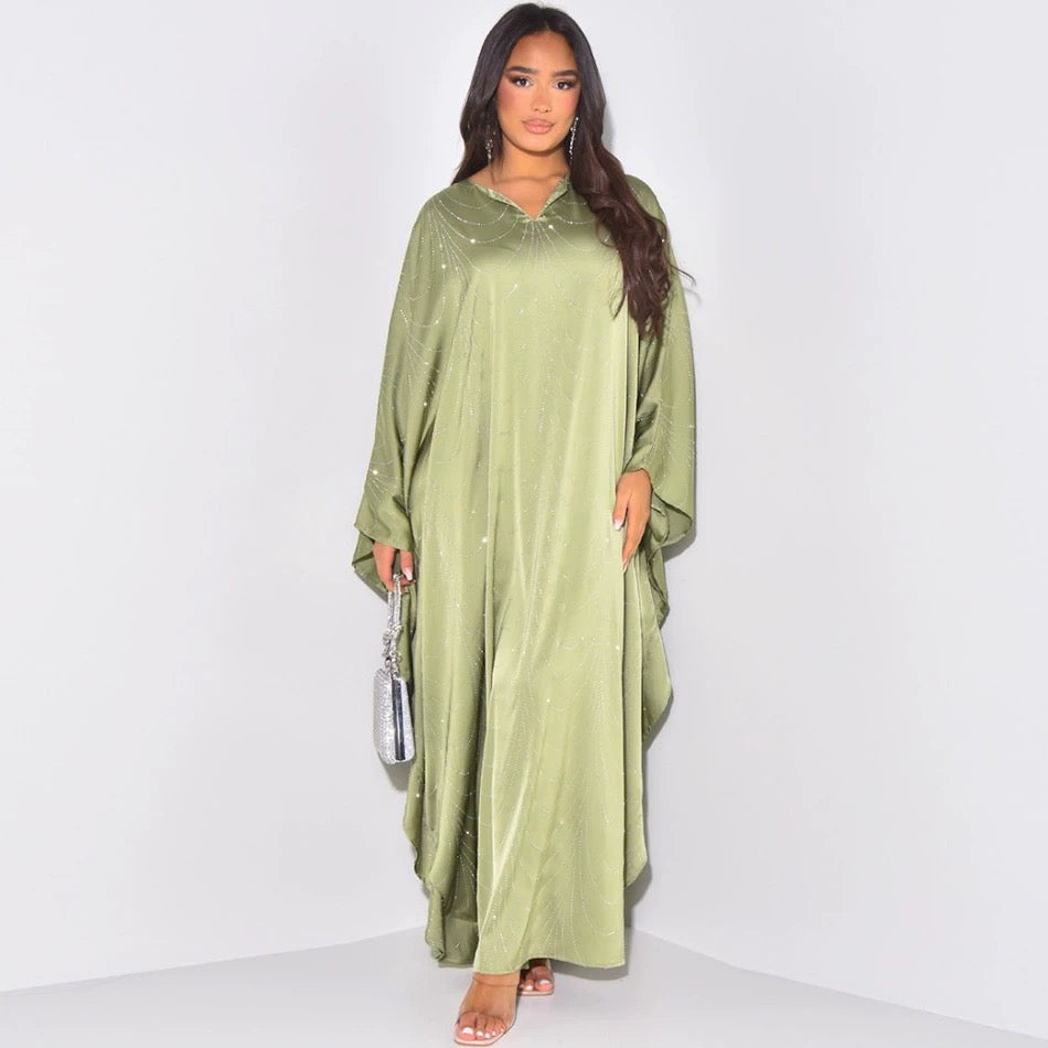 Langes Kleid mit Glitzermuster