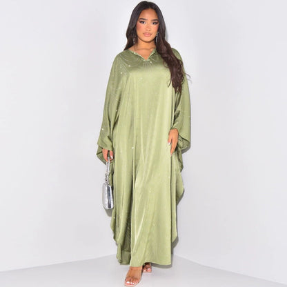 Langes Kleid mit Glitzermuster
