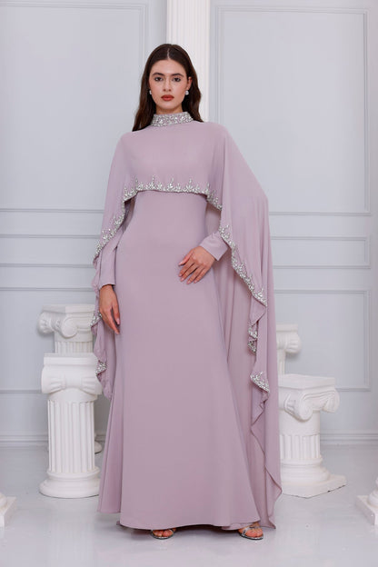 Elegante Abaya aus Satin mit Verzierung