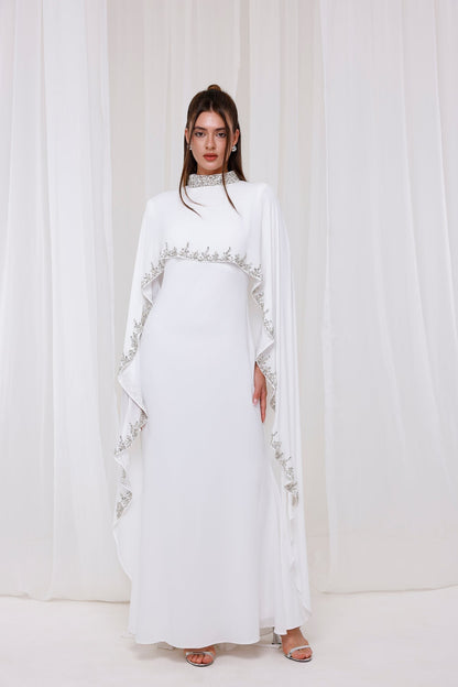 Elegante Abaya aus Satin mit Verzierung