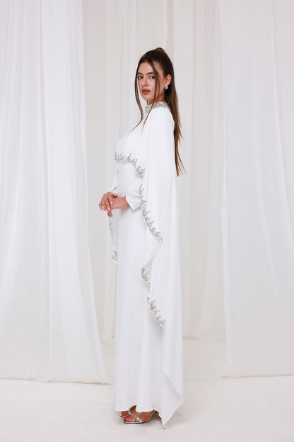 Elegante Abaya aus Satin mit Verzierung