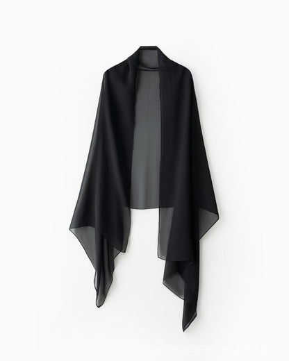 Noir Abaya mit Strass und Tuch