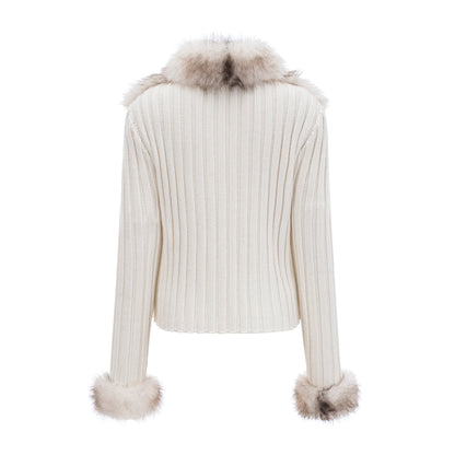 Cardigan mit Fell