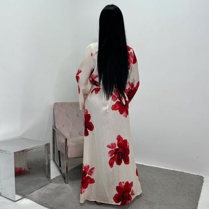 Abaya mit Blumenmuster