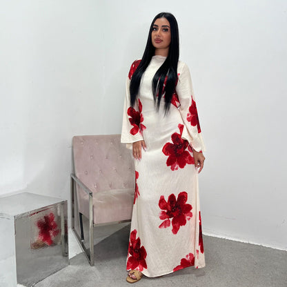 Abaya mit Blumenmuster