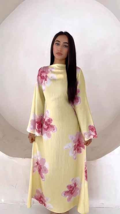 Abaya mit Blumenmuster