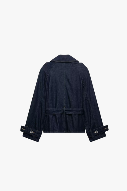 Jeansjacke mit Gürtel