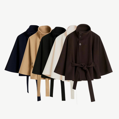 Poncho mit Gürtel
