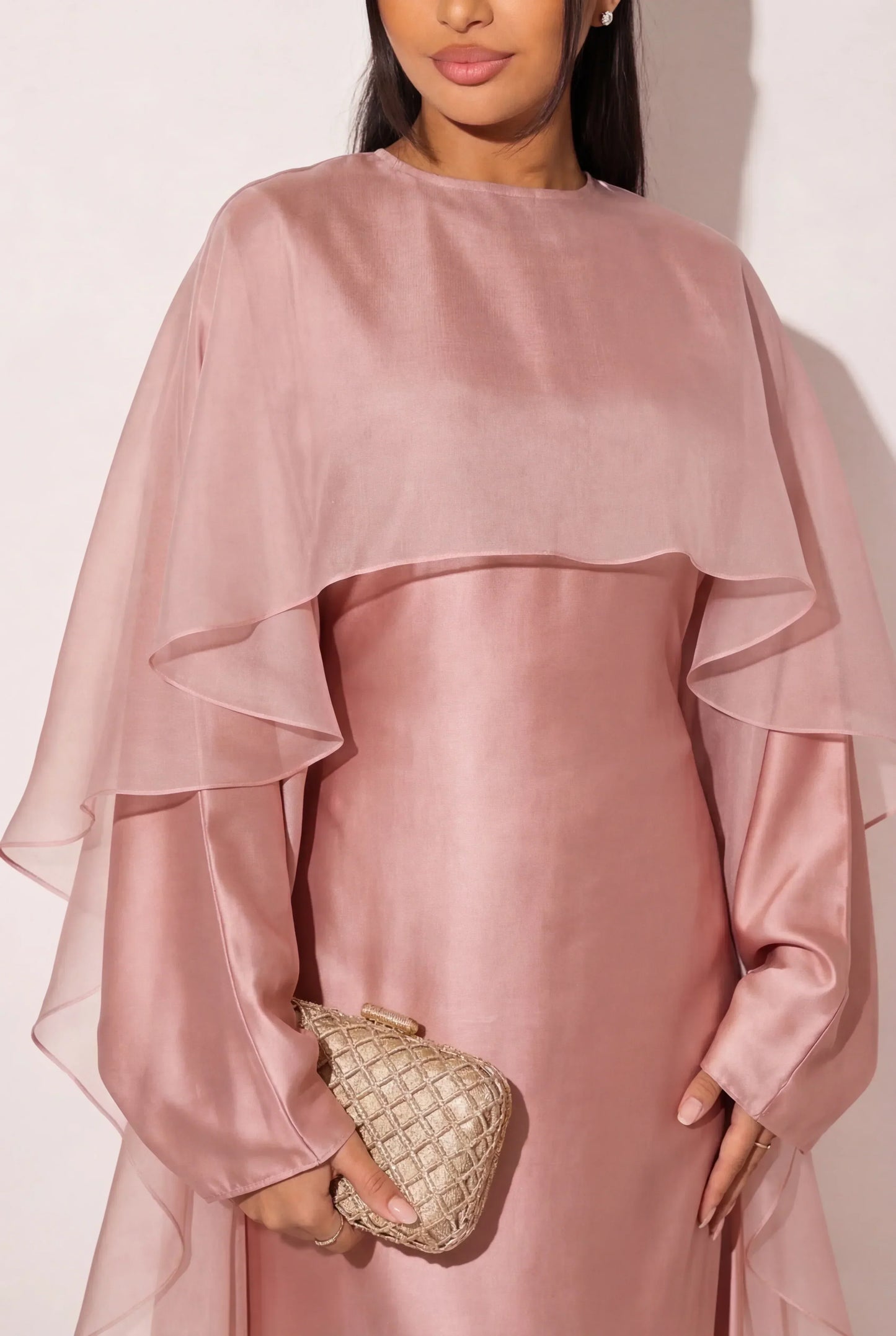 Rose Satin Abaya